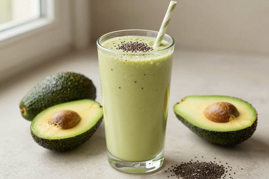 High-Fiber Avocado Smoothie in a glass