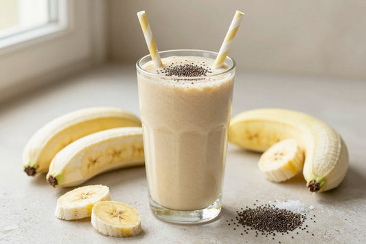 High-Fiber Breakfast Smoothie in a glass
