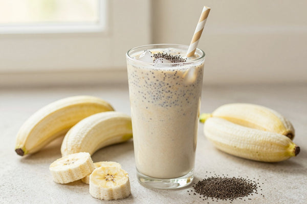 High-Fiber Chia Smoothie in a glass