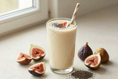 High-Fiber Fig Smoothie in a glass