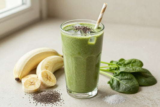 High-Fiber Green Smoothie in a glass