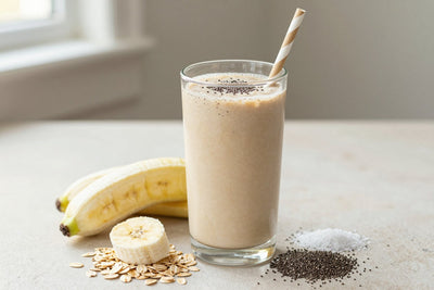 High-Fiber Oat Smoothie in a glass