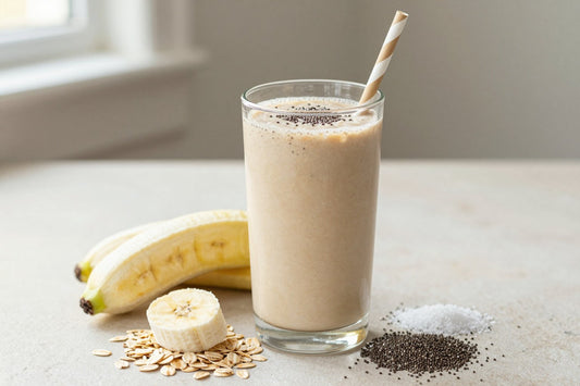 High-Fiber Oat Smoothie in a glass
