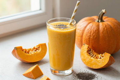 High-Fiber Pumpkin Smoothie in a glass