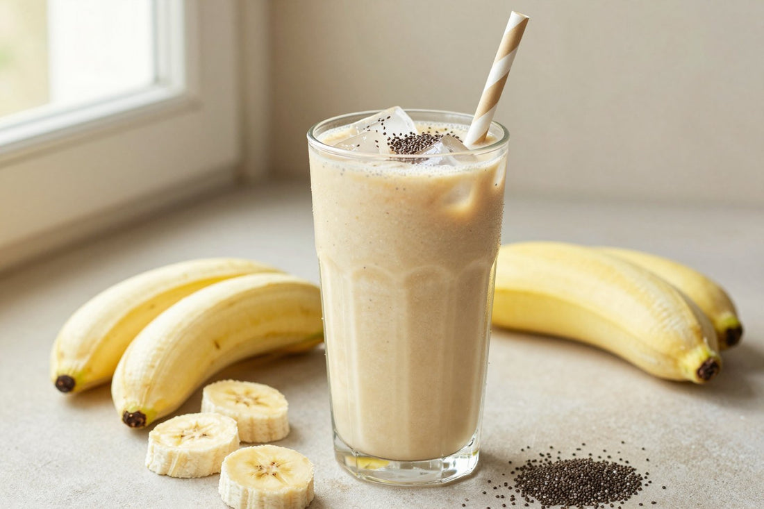 High-Fiber Tropical Smoothie in a glass