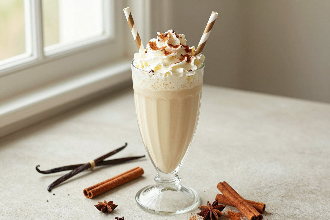 Holiday Spice Milkshake in a glass