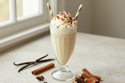 Holiday Spice Milkshake in a glass