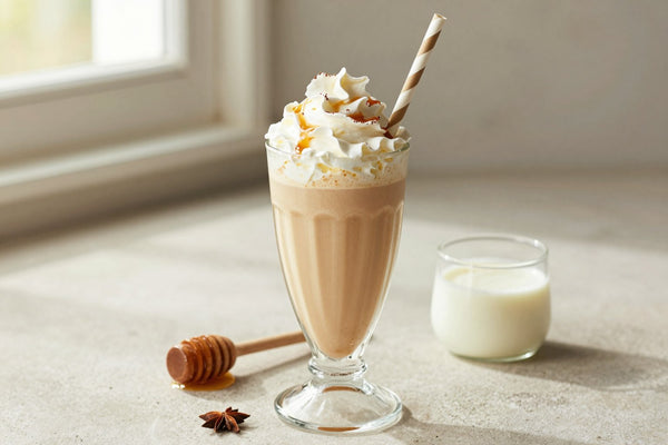 Honey Chai Milkshake in a glass
