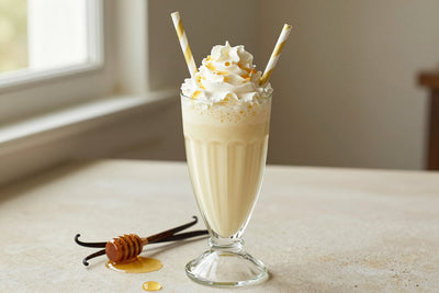 Honey Vanilla Milkshake in a glass