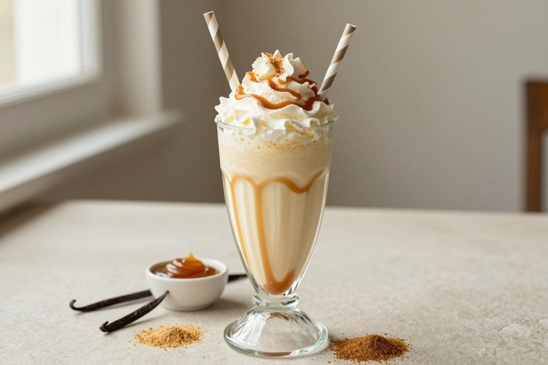 Indulgent Dessert Milkshake in a glass