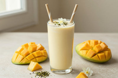 Jasmine Mango Smoothie in a glass