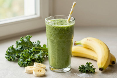 Kale Banana Smoothie in a glass
