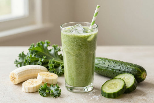 Kale Cucumber Smoothie in a glass