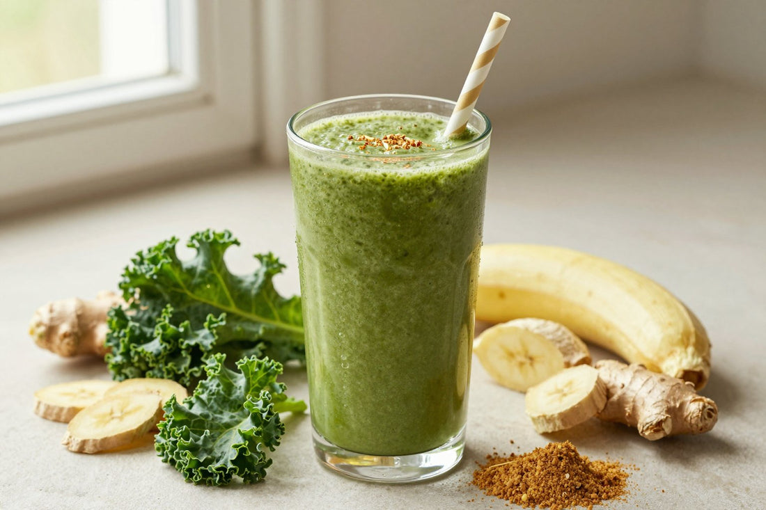 Kale Ginger Smoothie in a glass