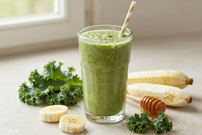 Kale Honey Smoothie in a glass