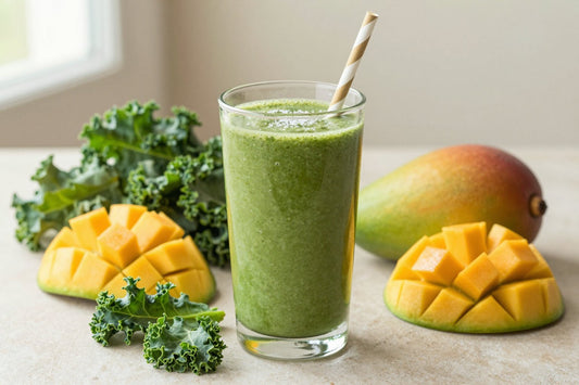 Kale Mango Smoothie in a glass