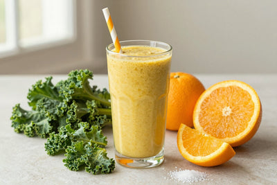 Kale Orange Smoothie in a glass