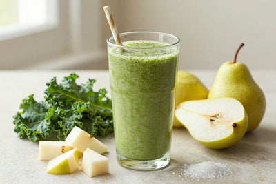 Kale Pear Smoothie in a glass