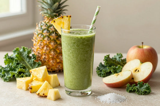 Kale Pineapple Smoothie in a glass