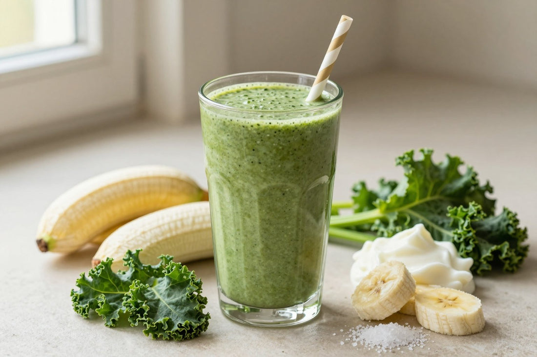 Kale Yogurt Smoothie in a glass