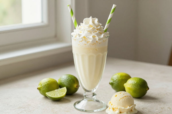 Key Lime Cream Milkshake in a glass