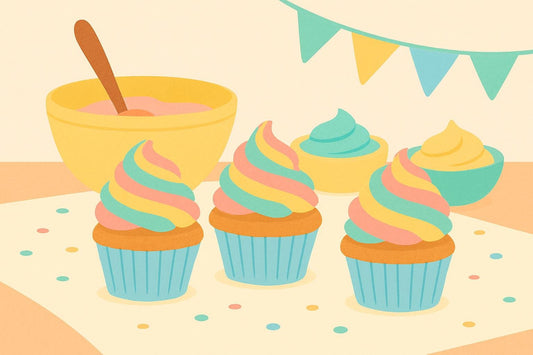 Rainbow Swirl Cupcakes