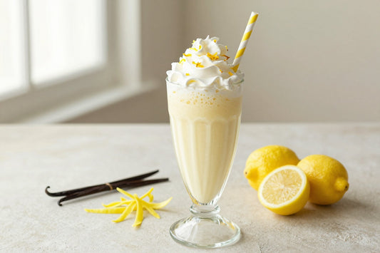 Lemon Cake Milkshake in a glass