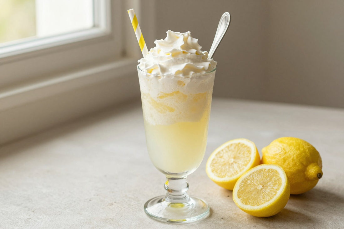 Lemon Cream Float in a glass