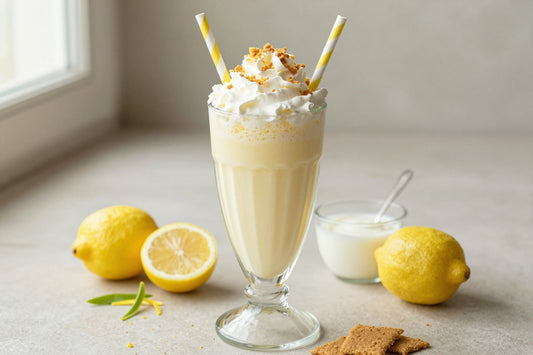 Lemon Cream Pie Milkshake in a glass