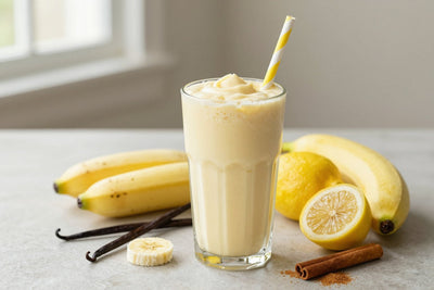 Lemon Cream Pie Smoothie in a glass