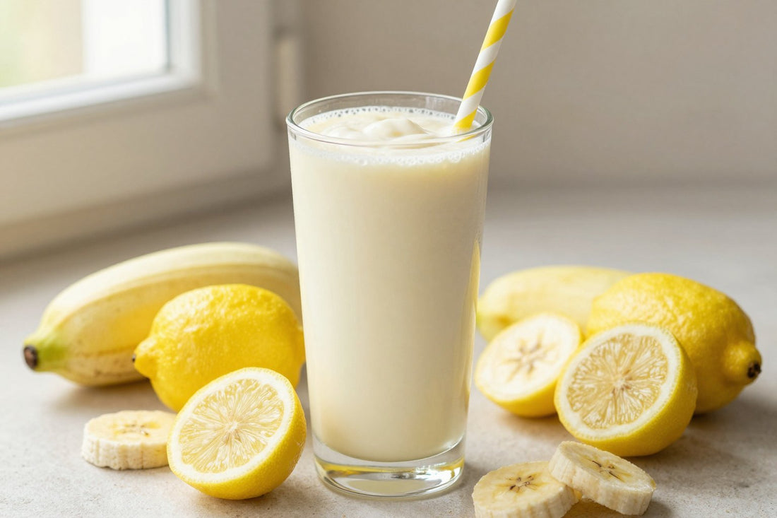 Lemon Greek Yogurt Smoothie in a glass