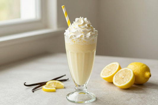 Lemon Vanilla Milkshake in a glass