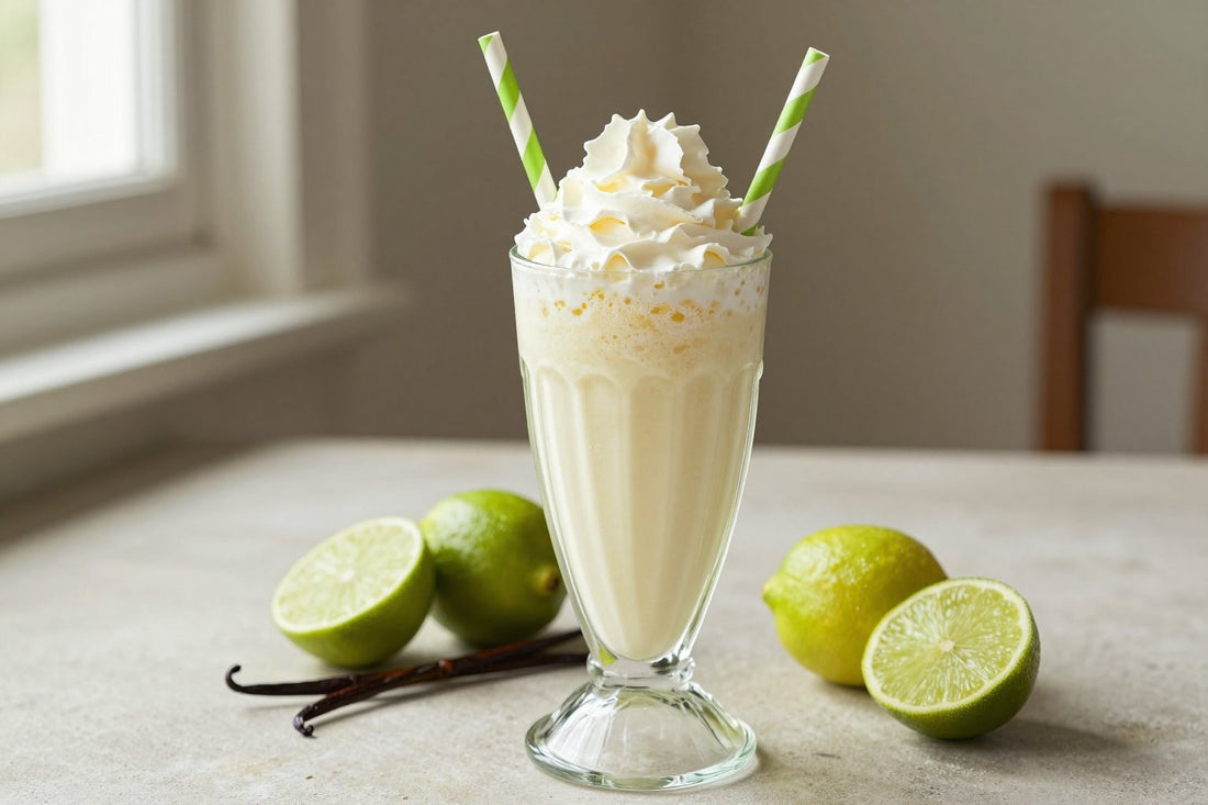 Lime Vanilla Milkshake in a glass