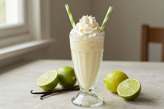 Lime Vanilla Milkshake in a glass
