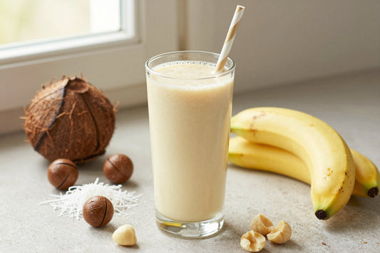 Macadamia Coconut Smoothie in a glass