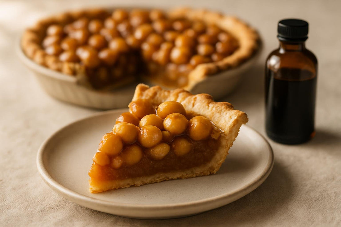 Slice of macadamia nut pie