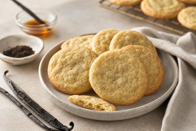 Vanilla cookies made with Madagascar vanilla
