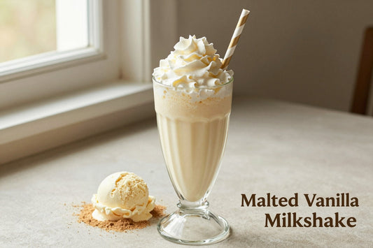 Malted Vanilla Milkshake in a glass