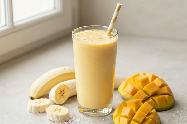Mango Banana Smoothie in a glass