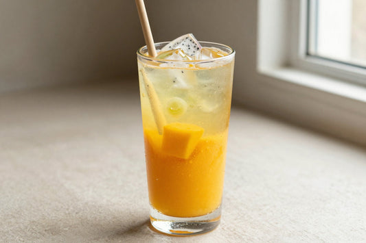 Mango Dragon Fruit Refresher in a glass