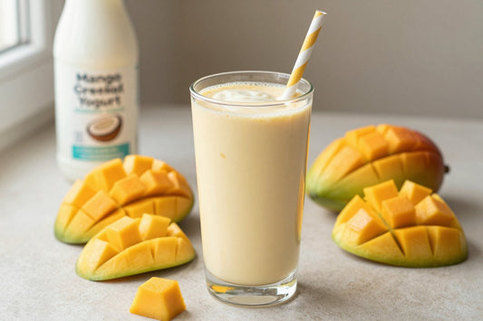 Mango Greek Yogurt Smoothie in a glass