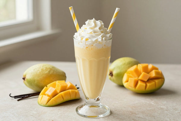 Mango Guava Milkshake in a glass