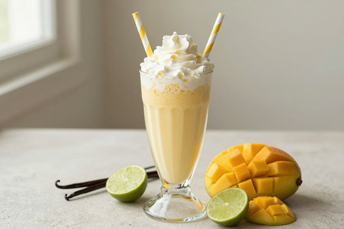 Mango Lime Milkshake in a glass