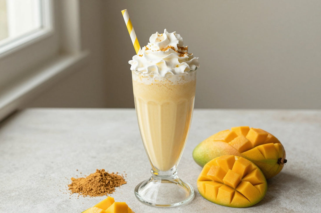 Mango Malt Milkshake in a glass