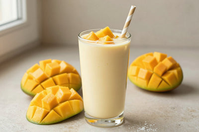 Mango Yogurt Breakfast Smoothie in a glass