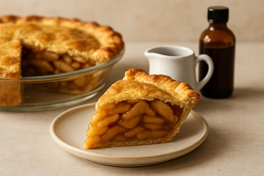 Slice of maple apple pie