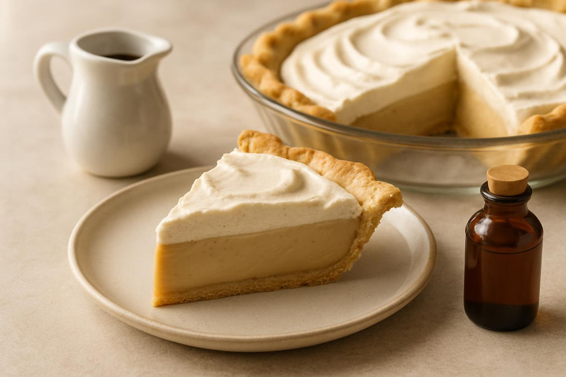 Slice of maple cream pie
