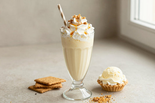 Maple Cream Pie Milkshake in a glass