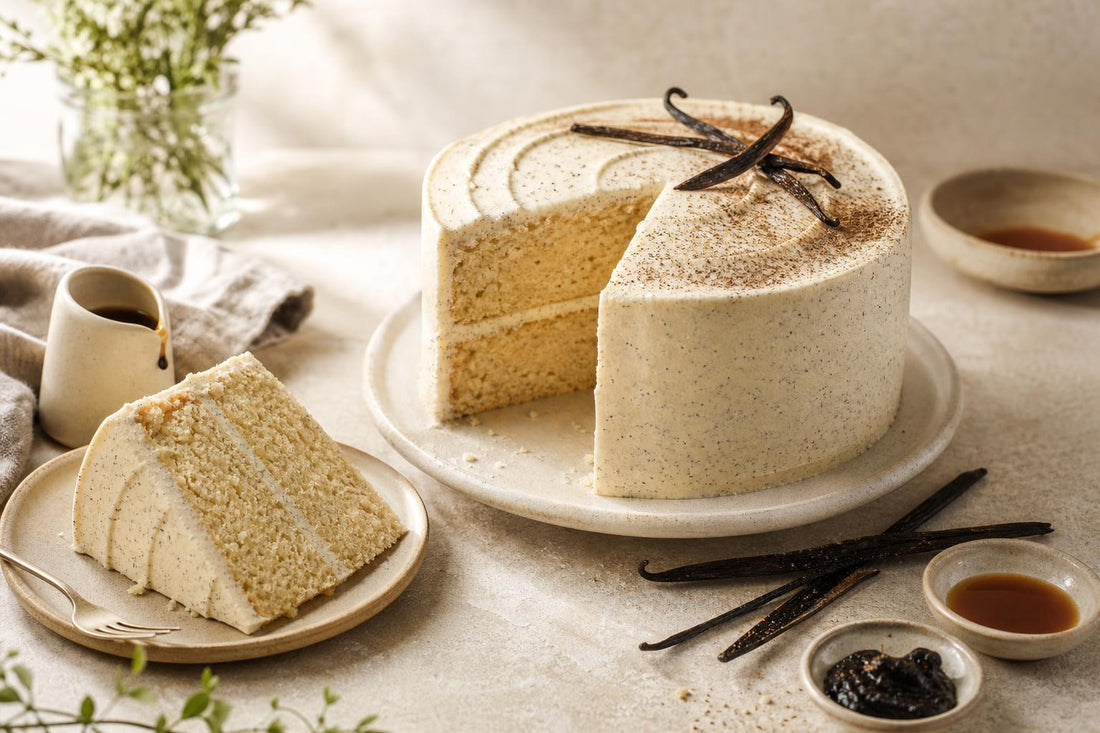 Maple vanilla layer cake
