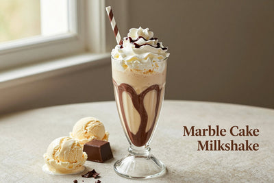 Marble Cake Milkshake in a glass